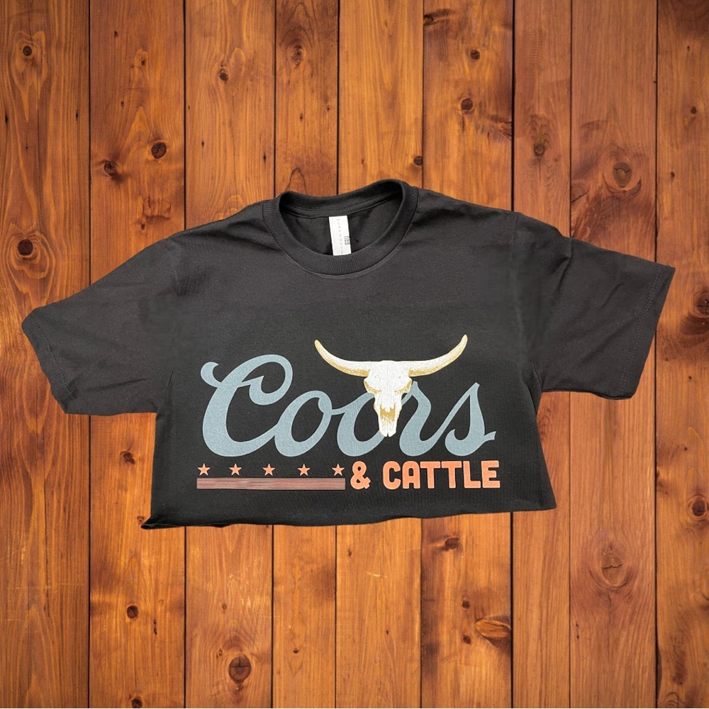 Coors and cattle crop top . S- 3X available. Brand new.